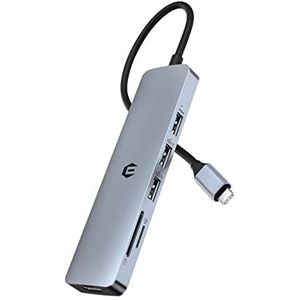 USB C Hub met 4K HDMI-display, 6-in-1 USB C-adapter met USB 3.0, USB 2.0 * 2, SD/TF voor MacBook Pro, MacBook Air, Dell XPS, Lenovo Thinkpad, HP laptops en meer