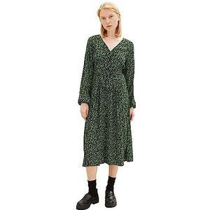 TOM TAILOR Denim Damesjurk, 32433-zwart groene bloemenprint, M
