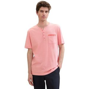 TOM TAILOR Heren T-shirt, 35595 - Flamingo Flower White Stripes, 3XL