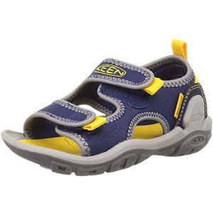 Keen Unisex Kid's Knotch Creek Ot Sandaal, Blauwe diepten Keen Geel, 49 EU