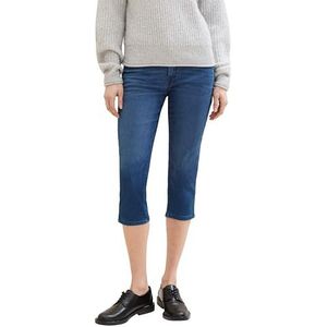 TOM TAILOR Kate Slim Capri Jeans voor dames, 10281 - Mid Stone Wash Denim, 28
