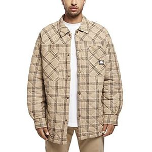 SOUTHPOLE Heren Flannel Quilted Shirt Jacket, warmsand, S