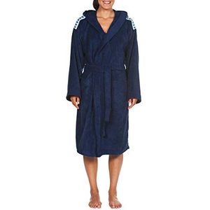 Arena Unisex Core Soft Robe Badjas, Navy/Wit, XL