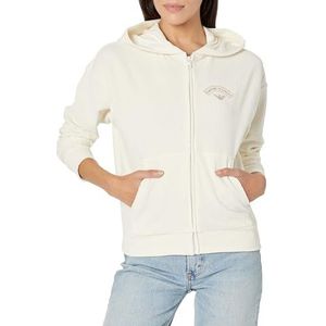 Emporio Armani Ribbed Velour Full Zip Jacket voor dames, verpakking van 2 stuks, Pale Cream, XL