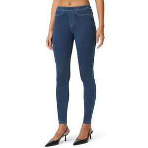 No Nonsense Klassieke denim legging voor dames, jeggings met echte achterzakken, hoge taille, stretch jeans, M