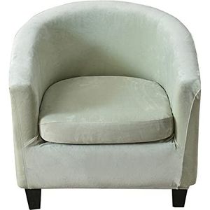 CHNSHOME Stoelbekleding voor clubfauteuil, 2 stuks, fauteuilhoes 1-zits, Chesterfield-fauteuilbekleding, 1-zits, cocktailstoel, Tullsta (mintgroen)