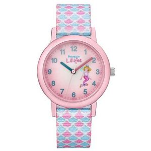 Princess Lillifee Horloge Meisjes Kinderen Quartz horloge Analoog, met Textiel Armband, Roze, 3 bar Wasserdicht, Wordt geleverd in een Watches Gift Box, 2031755