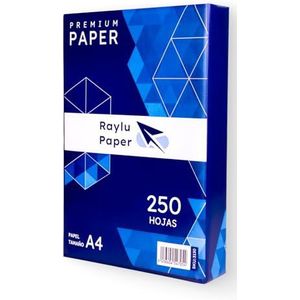 RAYLU PAPER - A4, 80 g, 250 vellen premium multifunctioneel papier voor laserprinters, inkjet en kopieerapparaat, voor kantoor en thuis