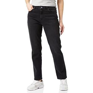French Connection Palmeria Stretch gerecyclede denim jeans met hoge taille en rechte pijpen voor dames, Zwart, 36