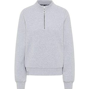 DreiMaster Maritim Dames Troyer 35424006-DR04, lichtgrijs melange, XXL, lichtgrijs, gemêleerd, XXL