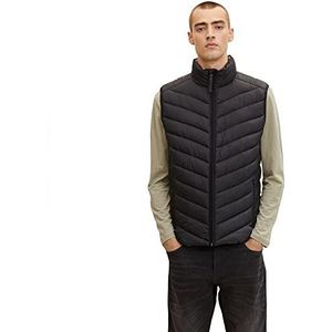 TOM TAILOR Uomini Lichtgewicht gewatteerd vest 1031473, 29999 - Black, XL