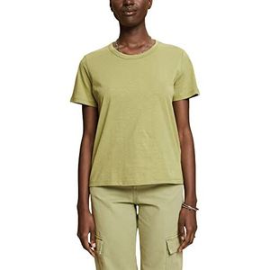 edc by Esprit T-shirt van jersey, 100% katoen, Pistachio Green, XS