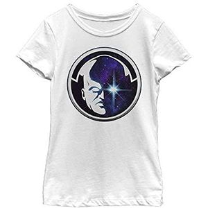 Marvel Watcher Circle Girl's Solid Crew Tee, wit, 104 cm (label: 3-4), wit, 104 cm, wit, 104, Wit, 104