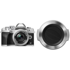Olympus OM-D E-M10 Mark IV Micro Four Thirds System Kit, zilver incl. M.Zuiko Digital ED 14-42mm F3.5-5.6 EZ, automatische lensdop (geschikt voor M.Zuiko 14-42 mm EZ)