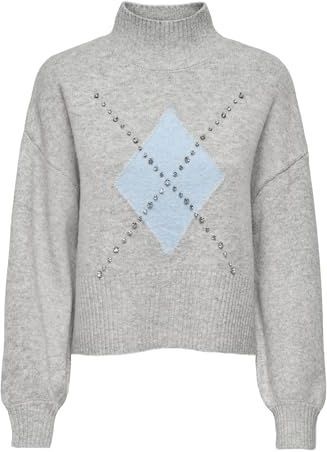 Only - Onlwakefield Life - Trui - Lichtgrijs - Dames