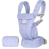 Ergobaby Omni Breeze Draagzak voor pasgeborenen vanaf de geboorte tot 20 kg 4 posities SoftFlex Mesh Ergonomische Draagzak Rugdrager Blue Lavender