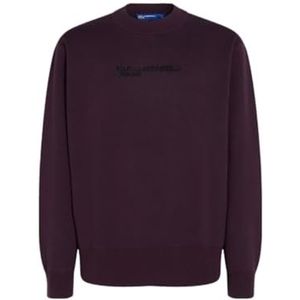 Karl Lagerfeld Jeans, Heren, Logo Gebreide Trui, Regular Fit, Paars, L