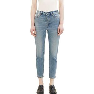 TOM TAILOR Denim Lotte Slim Straight Jeans voor dames, 10119 - Used Mid Stone Blue Denim, 26
