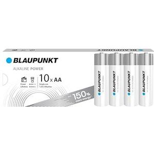 BLAUPUNKT AA alkalinebatterijen, verpakking van 10, voor wandklokken en tv-afstandsbedieningen, LR6BPO/10CP