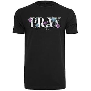 Mister Tee Heren T-shirt Flower Pray Tee, Print T-shirt voor Mannen, Graphic T-Shirt, Streetwear, zwart, XL