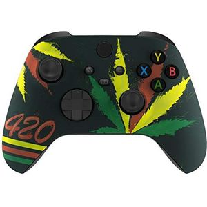 eXtremeRate Cover Voorste Schaal voor Xbox Series X S Controller,Vervanging Shell Case voor Xbox Series X S Controller Model 1914(Zonder Controller)-Blad Front