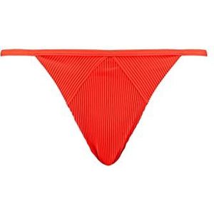 PUMA Ribbed Tanga Bikinibroekje voor dames, Red Combo, M