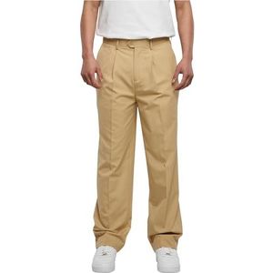 Urban Classics - Straight Pleat-front - Broek - Beige - Heren