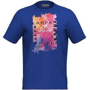 Kappa Dareto Comfortabel en stijlvol technisch T-shirt, marineblauw en chroomgeel, maat 10Y