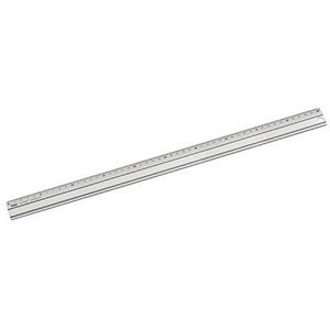 folia 23050 Aluminium liniaal, liniaal van aluminium, 50 cm lang, met anti-slip coating en goed afleesbare centimeter indeling