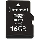 Intenso microSDHC 16GB Class 10 geheugenkaart incl. SD-adapter, zwart
