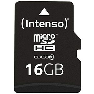 Intenso microSDHC 16GB Class 10 geheugenkaart incl. SD-adapter, zwart