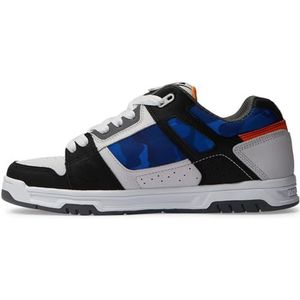 DC Shoes Stag sneakers voor heren, wit/zwart/oranje, 43 EU, Wit Zwart Oranje, 43 EU