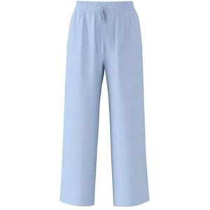 SELECTED FEMME Slfviva-Gulia Hw Long Linen Pant Noos, Cashmere Blue, 40