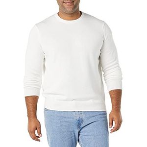 Amazon Essentials Men's Trui met ronde hals (verkrijgbaar in grote en lange maten), Ivoor, S