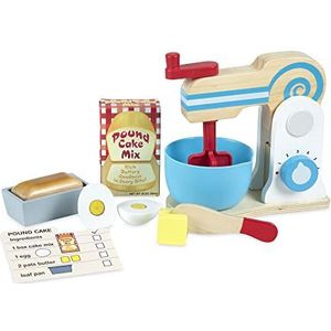 Melissa & Doug - Houten Taart Mixer Set | Rollenspel | Montessori Speelgoed | Speelgoed Eten | 3+ | Cadeau voor jongens of meisjes