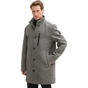 TOM TAILOR Heren 1043708 wollen jas, 36084-steel grijze wol twill, XXL, 36084 - Steel Grey Wool Twill, XXL