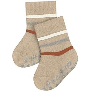 FALKE Uniseks-baby Stopper sokken Multi Stripe B HP Katoen Noppen op de zool 1 Paar, Beige (Sand Melange 4650), 80-92