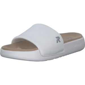 Rieker Narooma W3250 Slide voor dames, wit, 41 EU