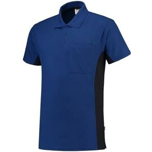 Tricorp Workwear, 202002, tweekleurige borsttas, poloshirt, 50% gekamd katoen/50% polyester, 180 g/m², koningsblauw-marineblauw, maat 4XL