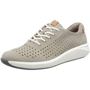 Clarks Un Rio Tie Sneakers voor dames, Stone Nubuck, 39 EU