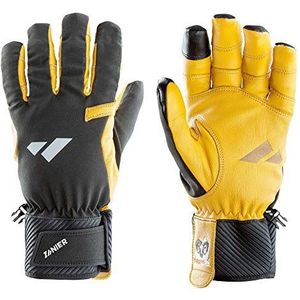 Zanier Unisex – volwassenen 21118-2050-8 handschoenen, zwart, geel, 8