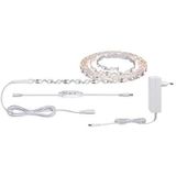 Paulmann 78963 LED strip FlexLED 3D basisset 5 m incl. 1x10,5 watt dimbaar lichtband wit lichtstrip kunststof LED band 3000 K