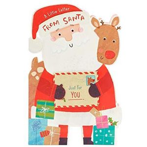 Kerstkaart voor kinderen- Brief van Kerstmis Kaart voor Kinderen-Vader Kerstmis Groeten Kaart- Cadeaukaart Voor Kinderen
