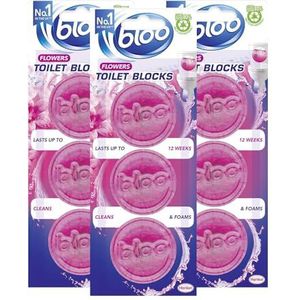 Bloo Toilet stortbak blokken - langdurige toiletblokkenreiniger en verfrisser voor stortbakken - toiletpotreiniger tabletten tot 8 weken versheid, anti-kalkreiniging, 3 pack + Cheeroo Magnet
