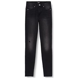 ONLY Onlwauw Mid Power Sk Push Up Gua EXT Skinny jeansbroek voor dames, zwart denim, S/30L