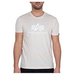 Alpha Industries - Basis T-shirt - Wit - Normale Fit - Groot Borstlogo