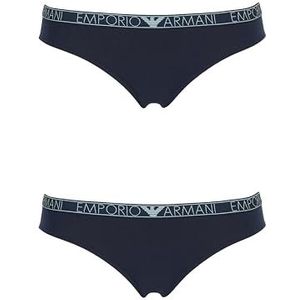 Emporio Armani Dames 2-pack slip, marineblauw, L, Marinier, L