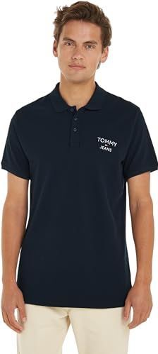 Tommy Jeans - Polo - Katoen - Blauw - Nauwsluitende Pasvorm