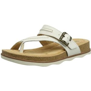 Clarks Brynn Madi Flip-Flop voor dames, wit leer, 36 EU