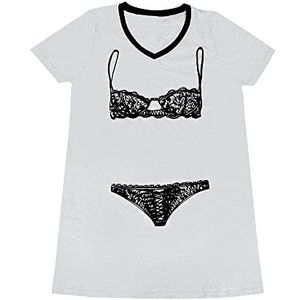 Smart & Sexy Women's V-Neck Oversized Sleep Shirt, Light Heather Grey/Black Hue, 3X